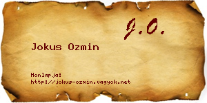 Jokus Ozmin névjegykártya